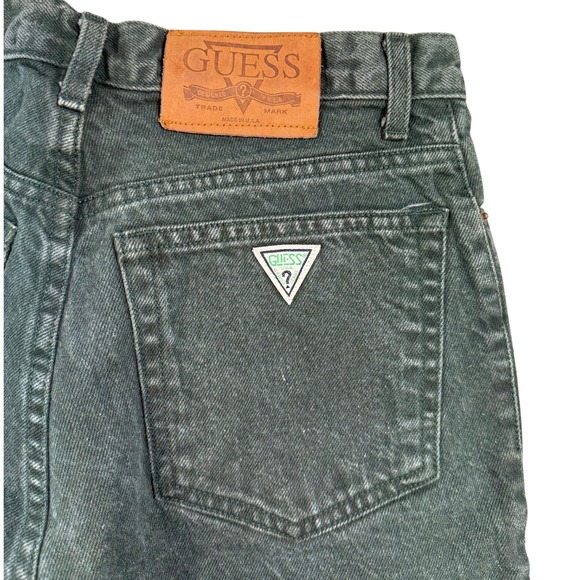 Vintage Made in USA Guess Green Denim Jeans Georges Marciano Mens 32 90's Y2K - Picture 11 of 17